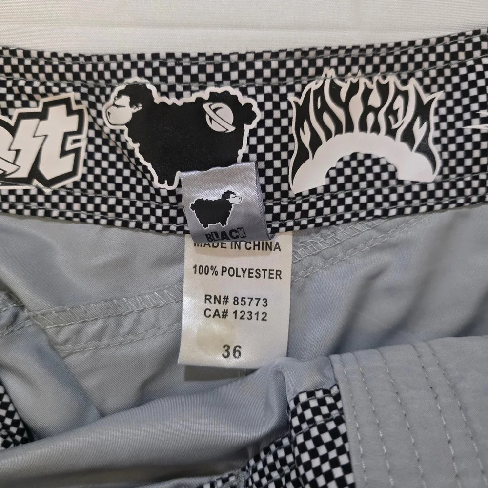 Lost Enterprise Board Shorts Mens Size 36‎ Gray Polyester Surf Swim Trunks